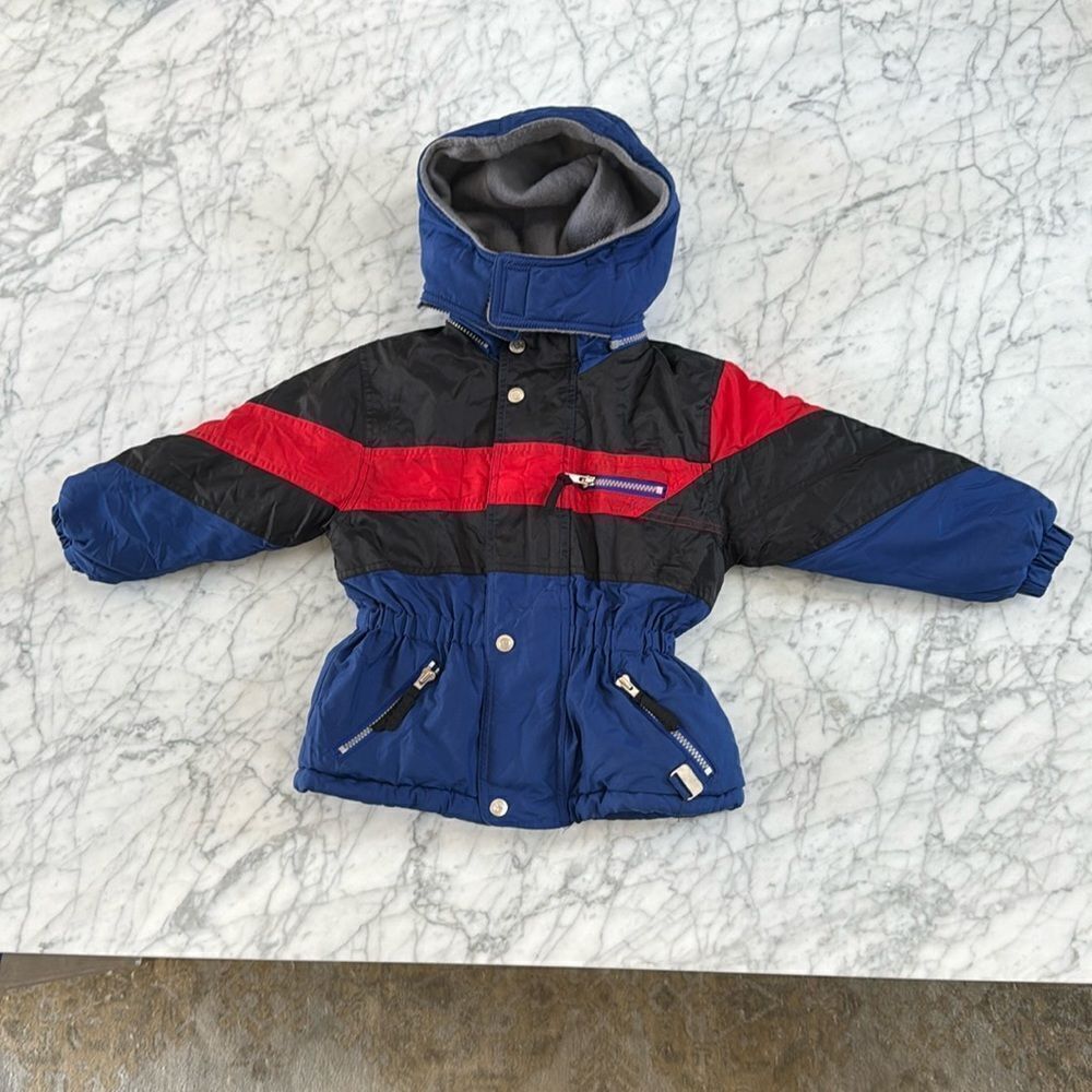 ROTHSCHILD Vintage Boys 90's Cinched Snow Coat Sz 3T Colorblock